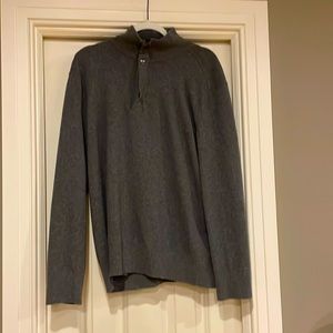 Wool Gray Banana Republic quarter zip